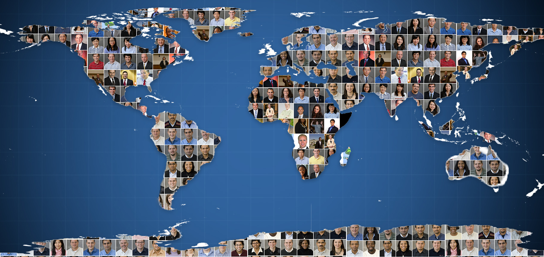 World map showing Krannert alumni around the world